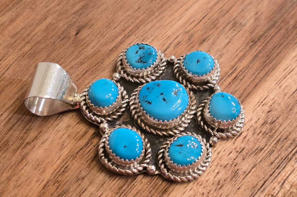 Sleeping Beauty Turquoise & Sterling Pendant