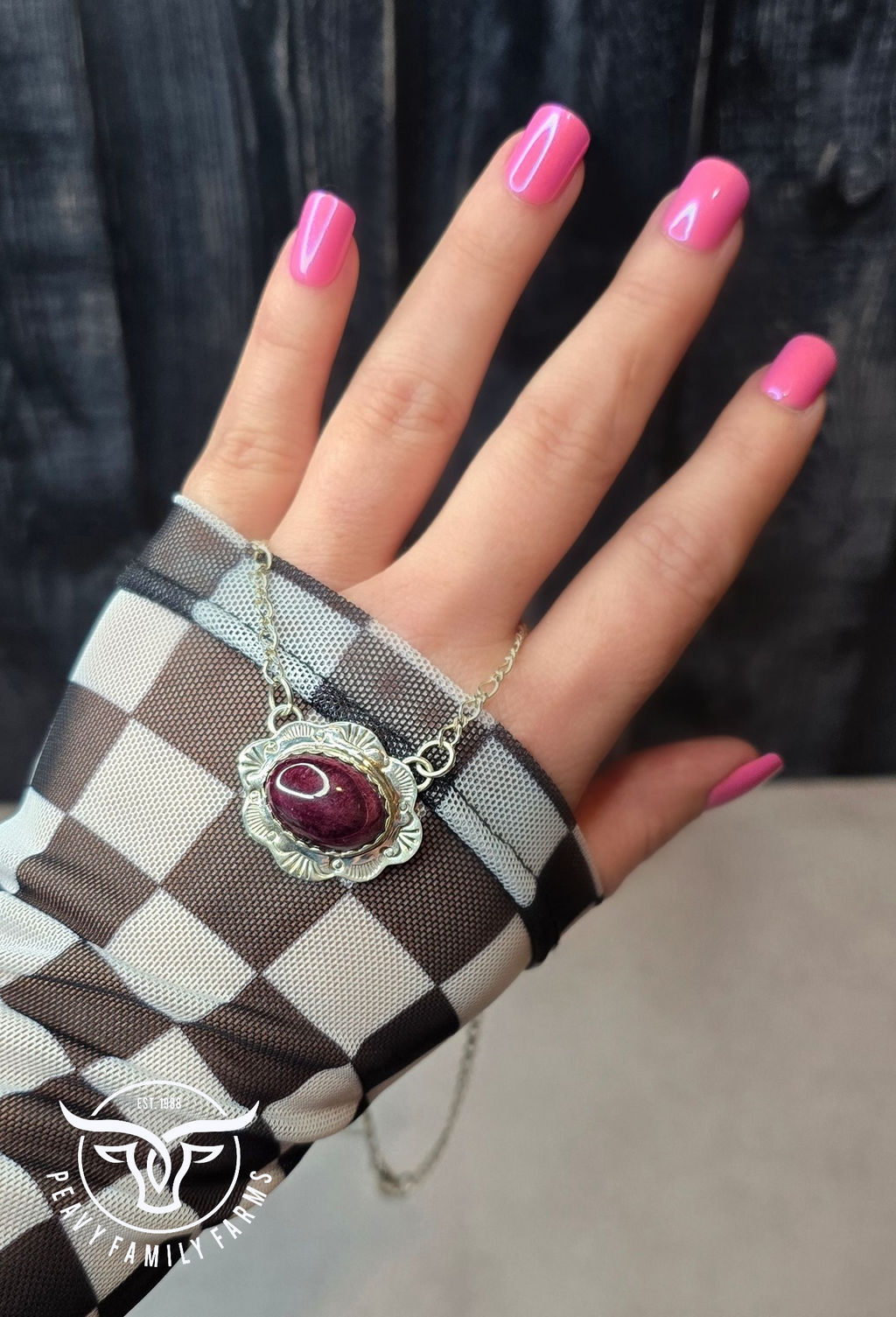 Purple Spiny and Sterling Necklace