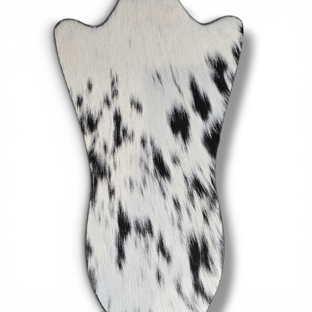 Black & White Hide With Leather Back Necklace Stand