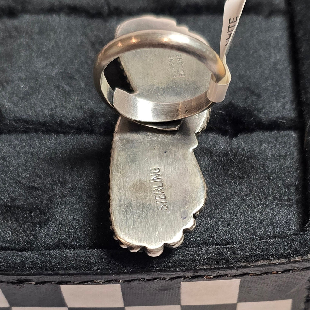 Native Made White Buffalo Adjustable Ring