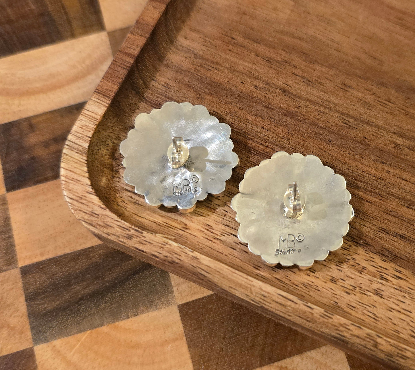 Sterling Cluster Earrings