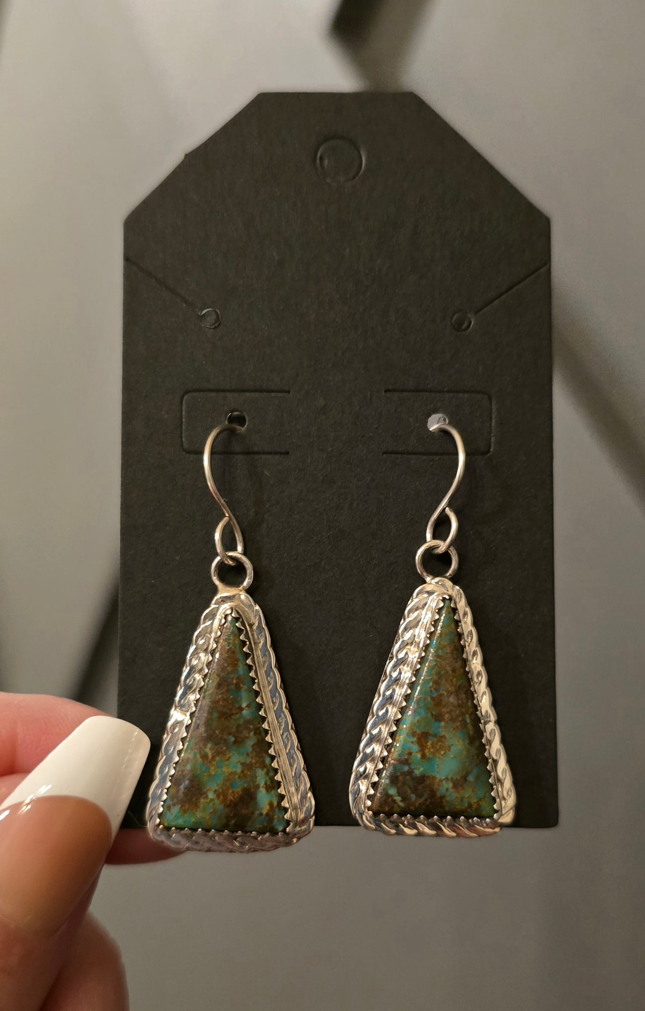 Kingman Turquoise & Sterling Earrings