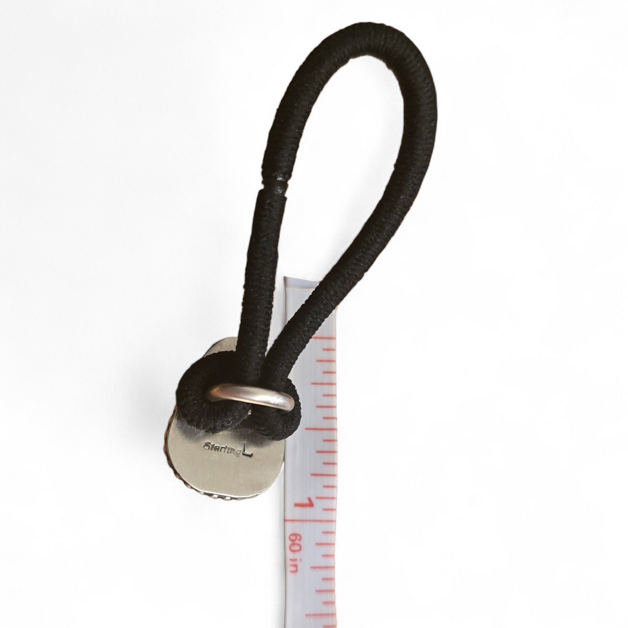 Kingman Turquoise & Sterling Hair Tie