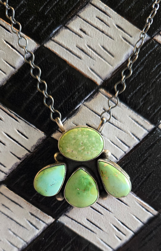 Sonoran Gold Turquoise and Sterling Necklace