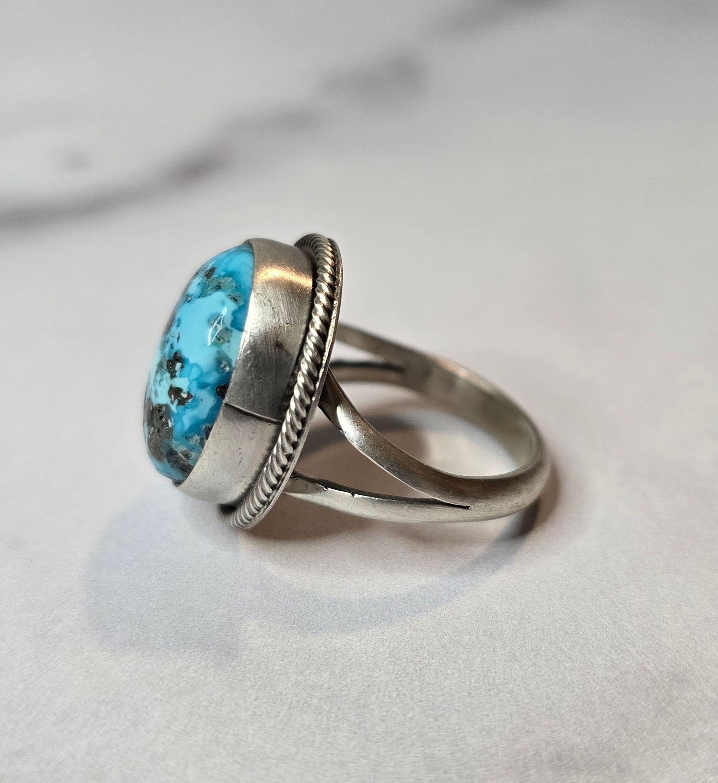 Kingman Turquoise and Sterling Ring Size 7.25 *Includes a FREE Gift With Purchase