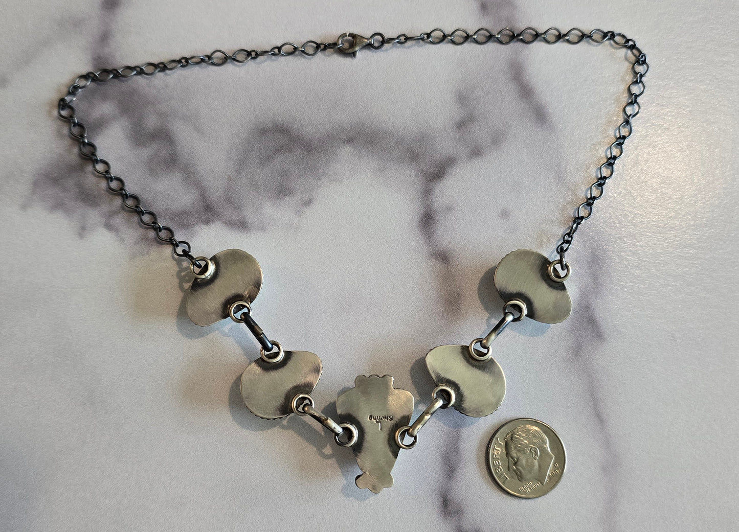 Blue Glacier Turquoise and Sterling Choker