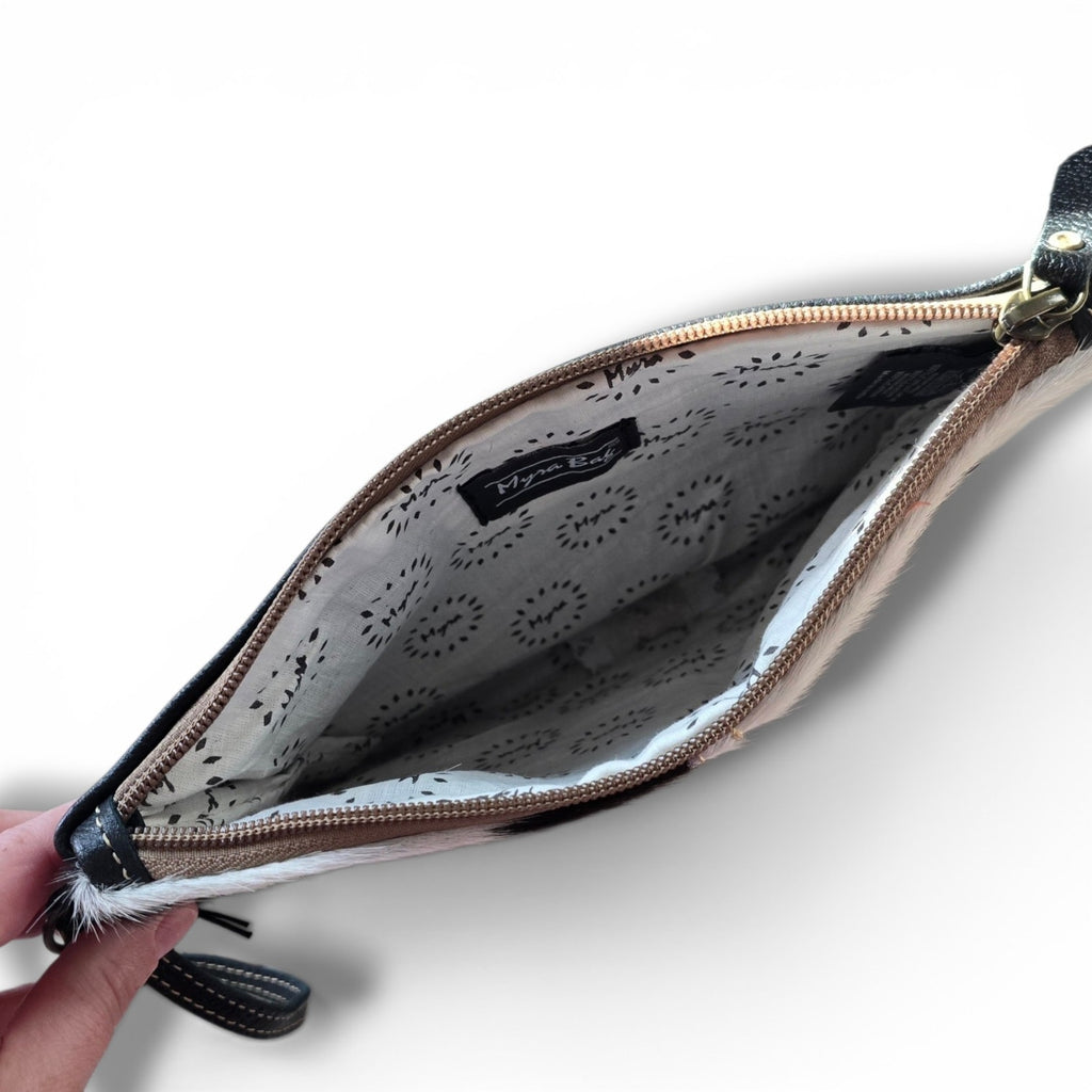 Leather & Hide Patchwork Clutch