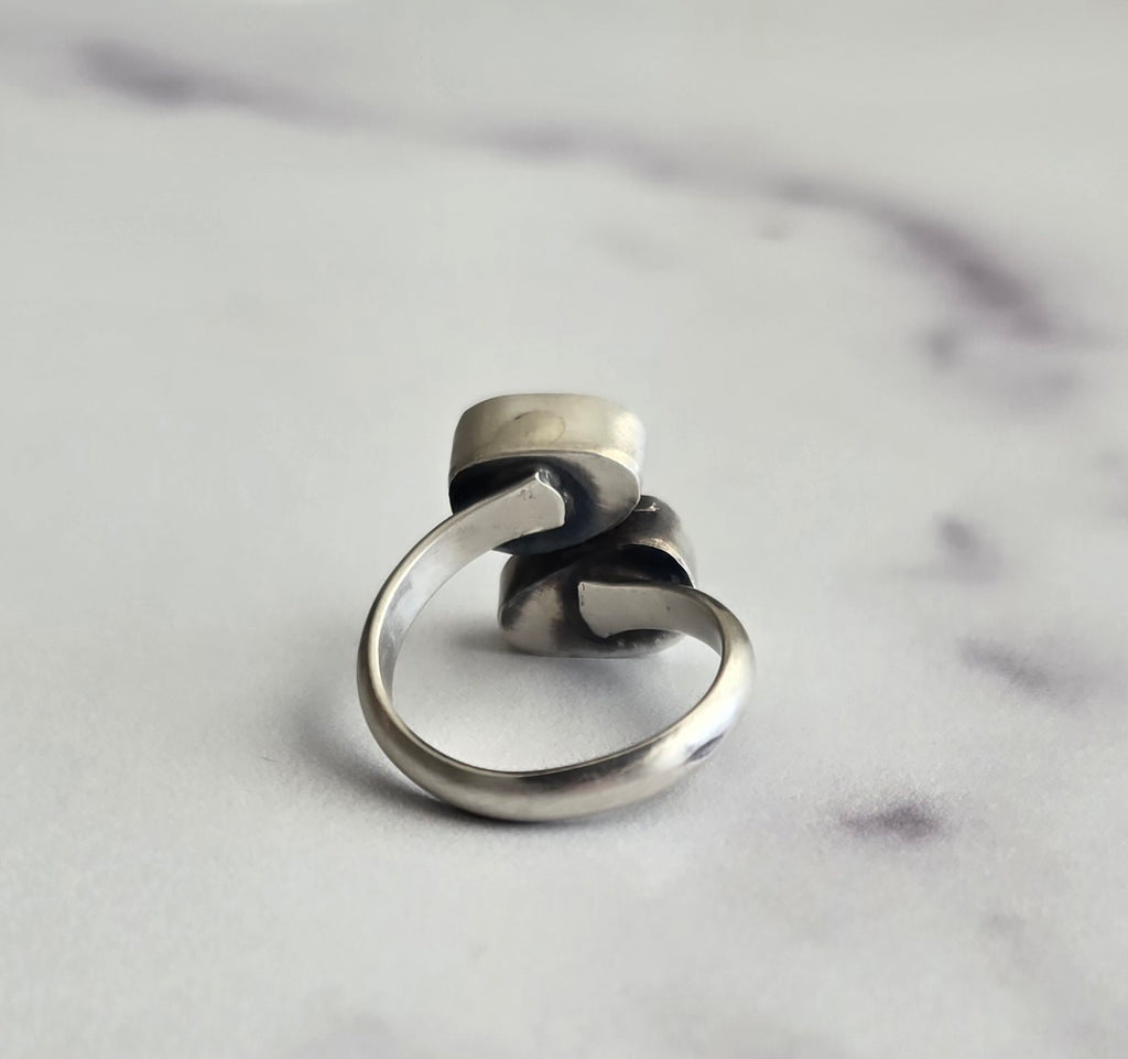 Golden Hills Turquoise and Sterling Adjustable Ring