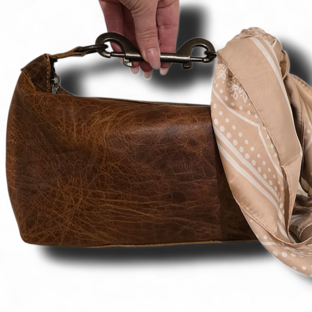 2 Ways to Wear Aged Leather Purse With 3 FREE Wild Rags