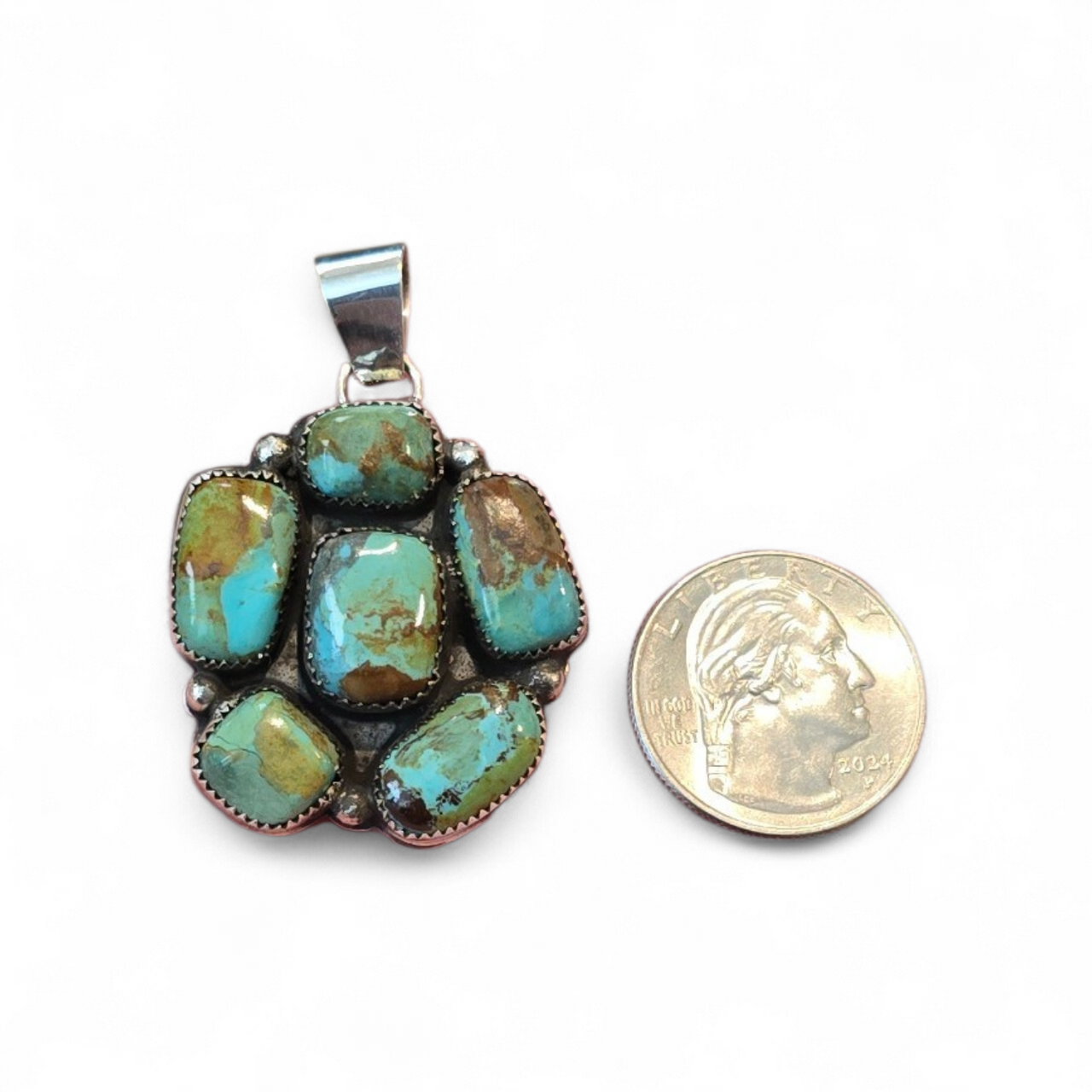 Joan Begay Royston Turquoise & Sterling Pendant