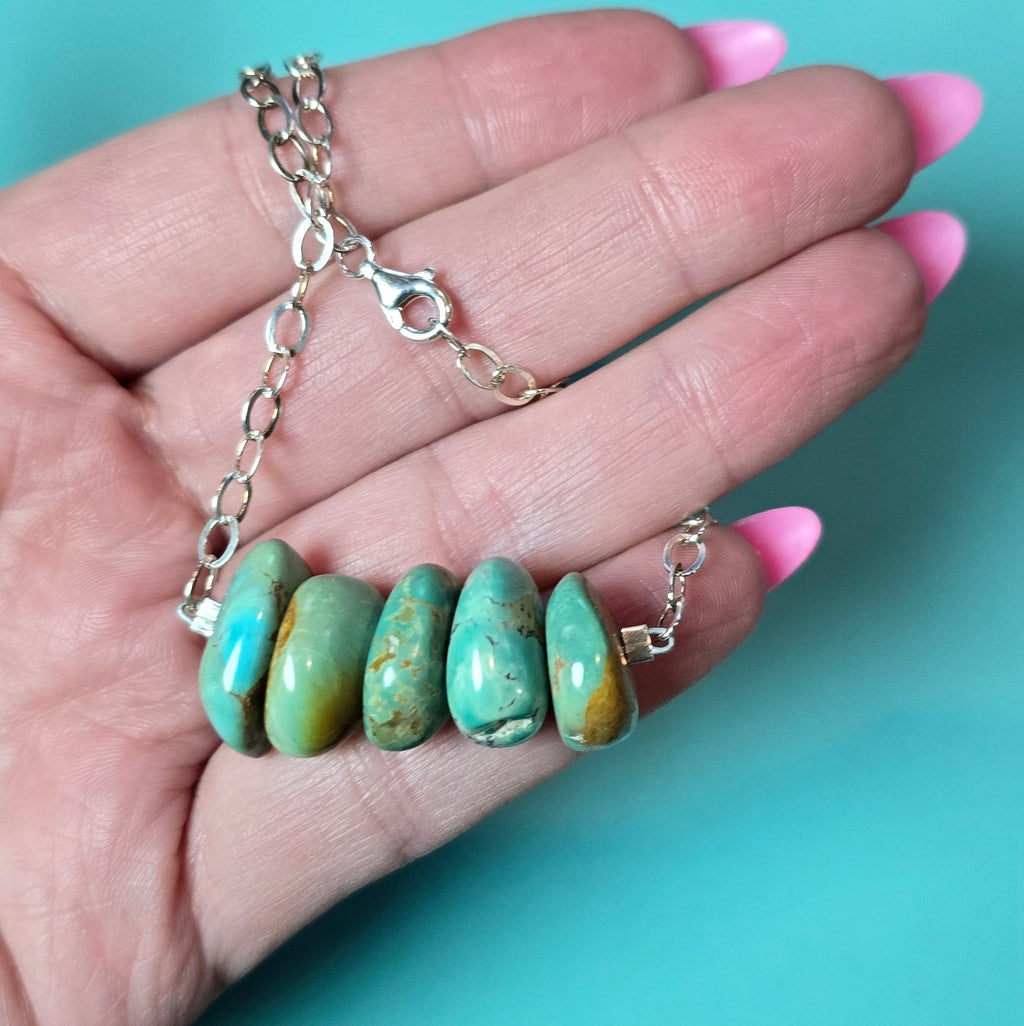 5 Piece Turquoise & Sterling Necklace