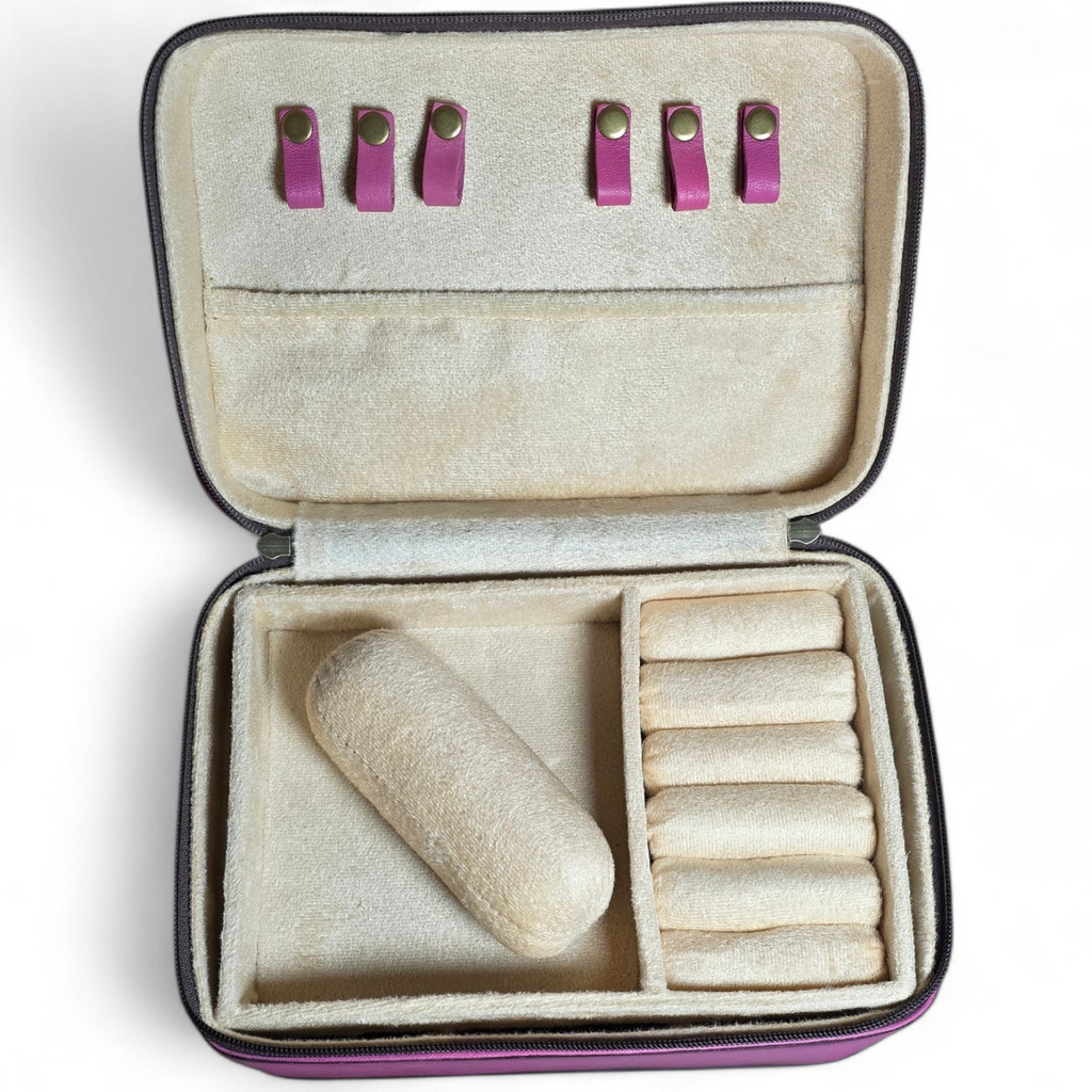 Pink Tooled Leather Jewelry Box