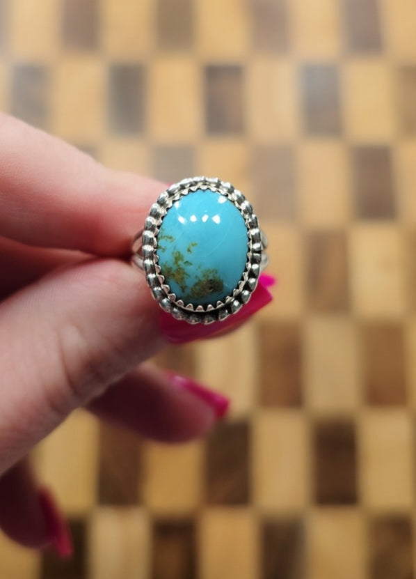 Turquoise & Sterling Ring Size 7.5