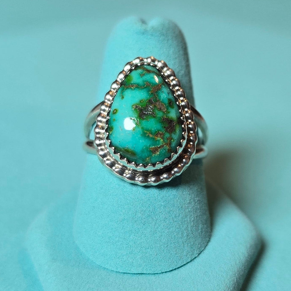 Alberta Yazzie Sonoran & Sterling Ring Size 8.5