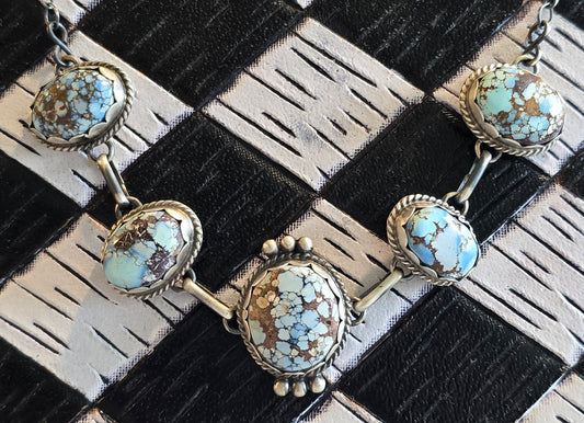 Golden Hills Turquoise and Sterling Choker