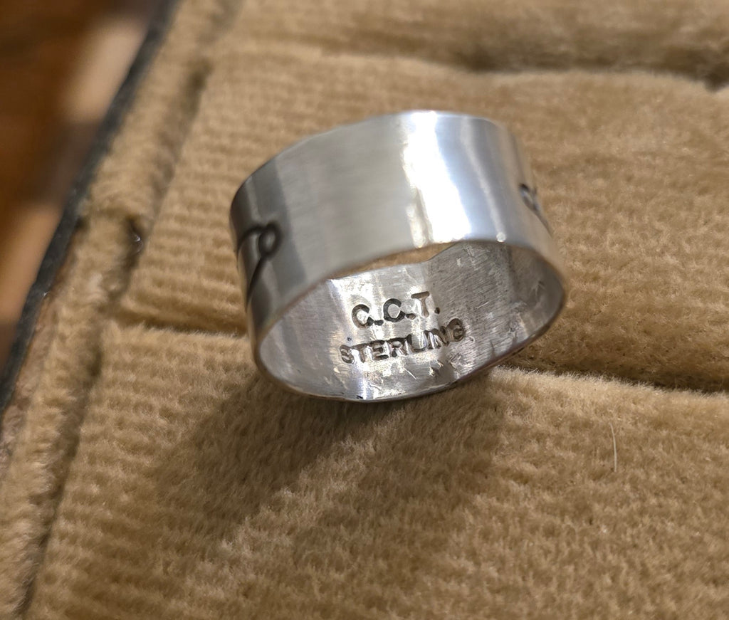 Clayton Chez Tsosie Sterling Concho Ring