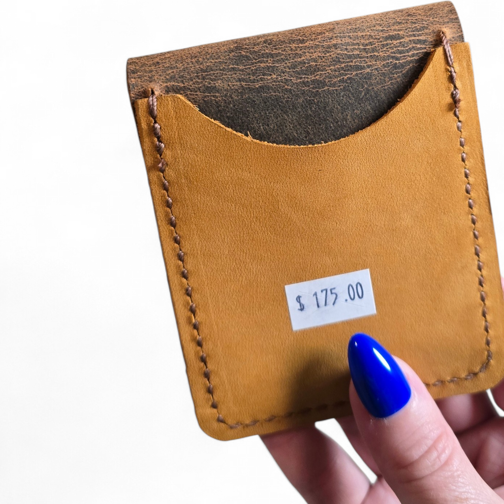Genuine Leather & Genuine Head or Buffalo Nickel Credit/Money Wallet