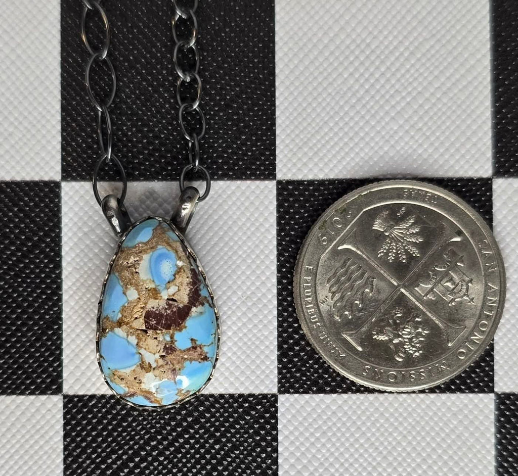 Golden Hills and Sterling Necklace