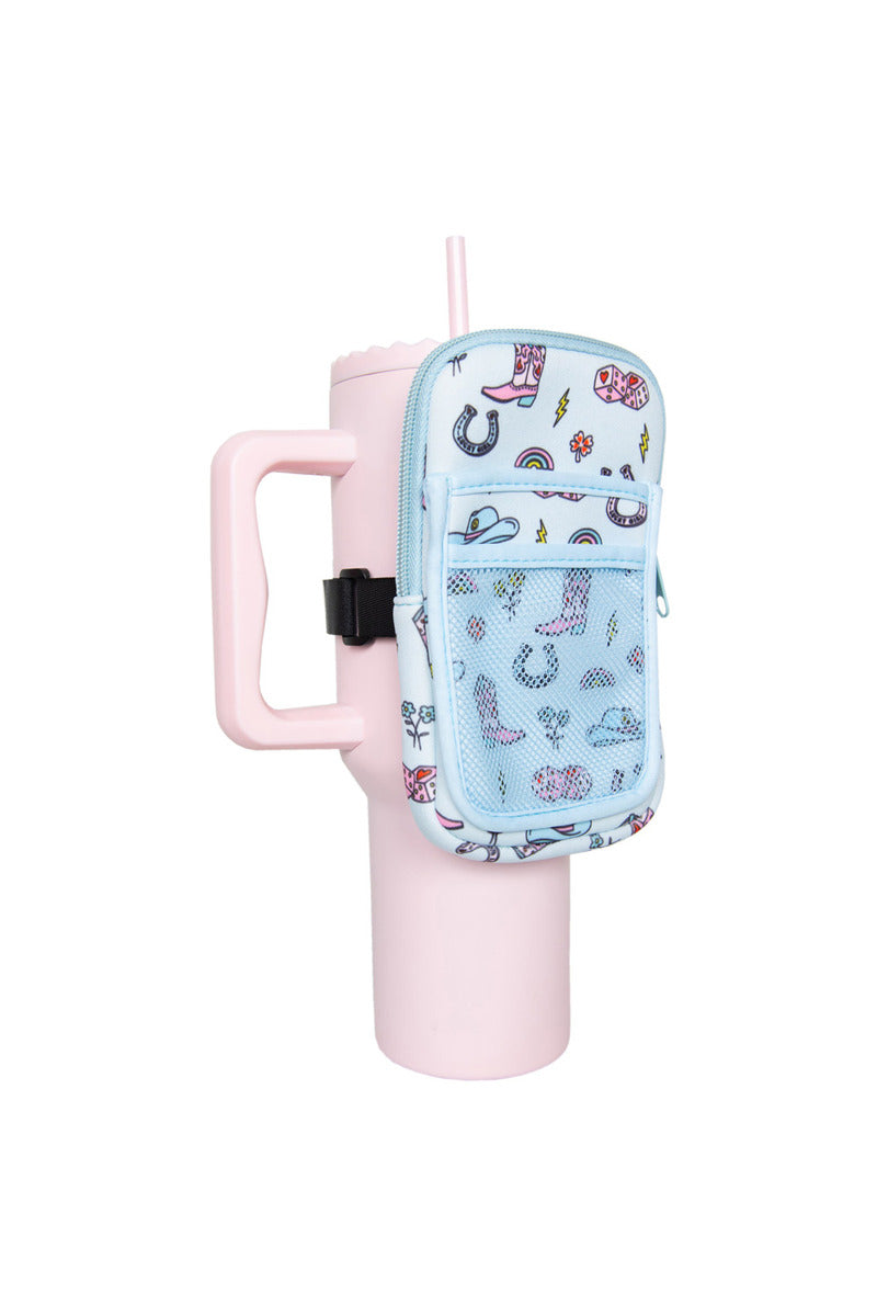 Western Tumbler Zipper Pouch