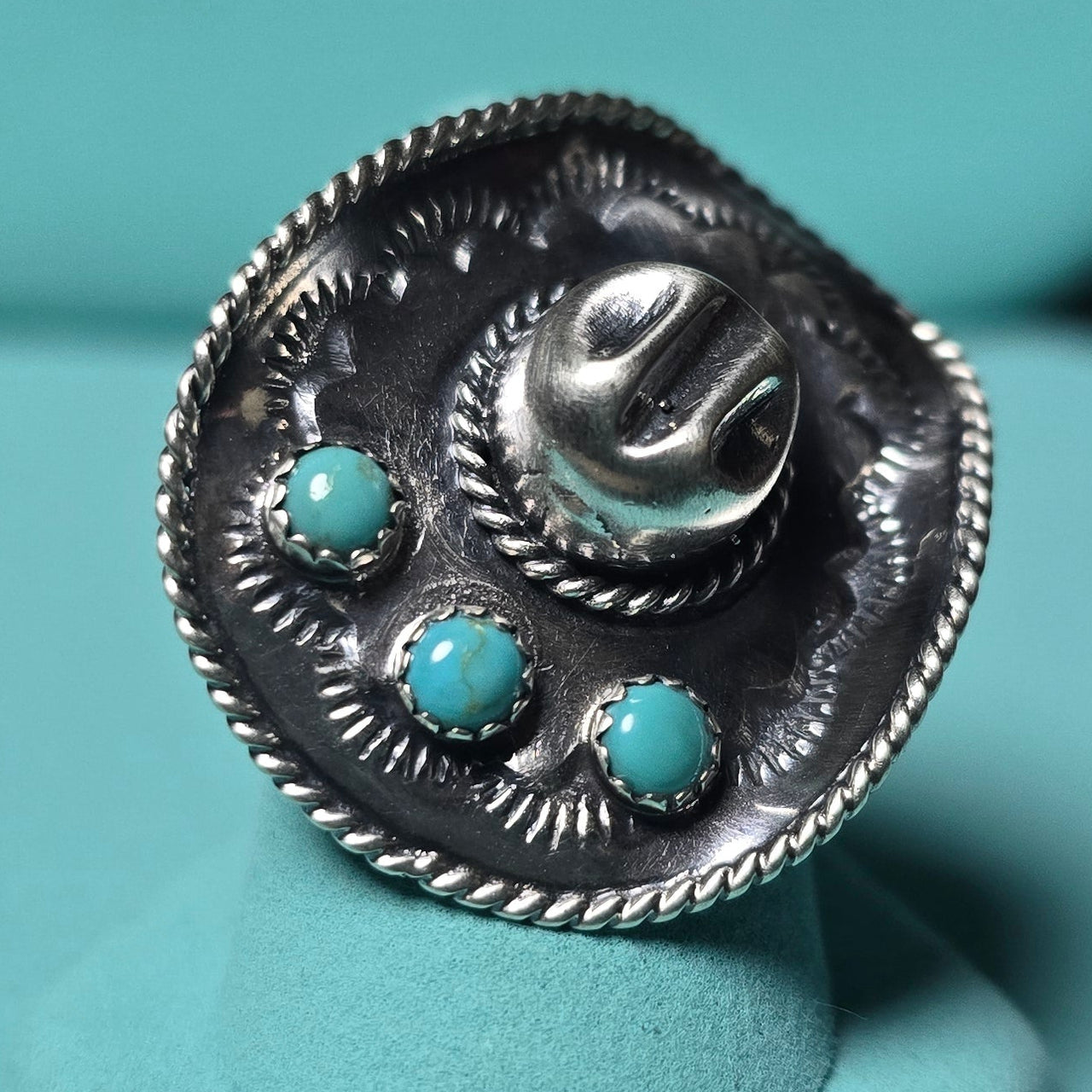 Bobby Platero Cowboy Hat Ring Size 7.5