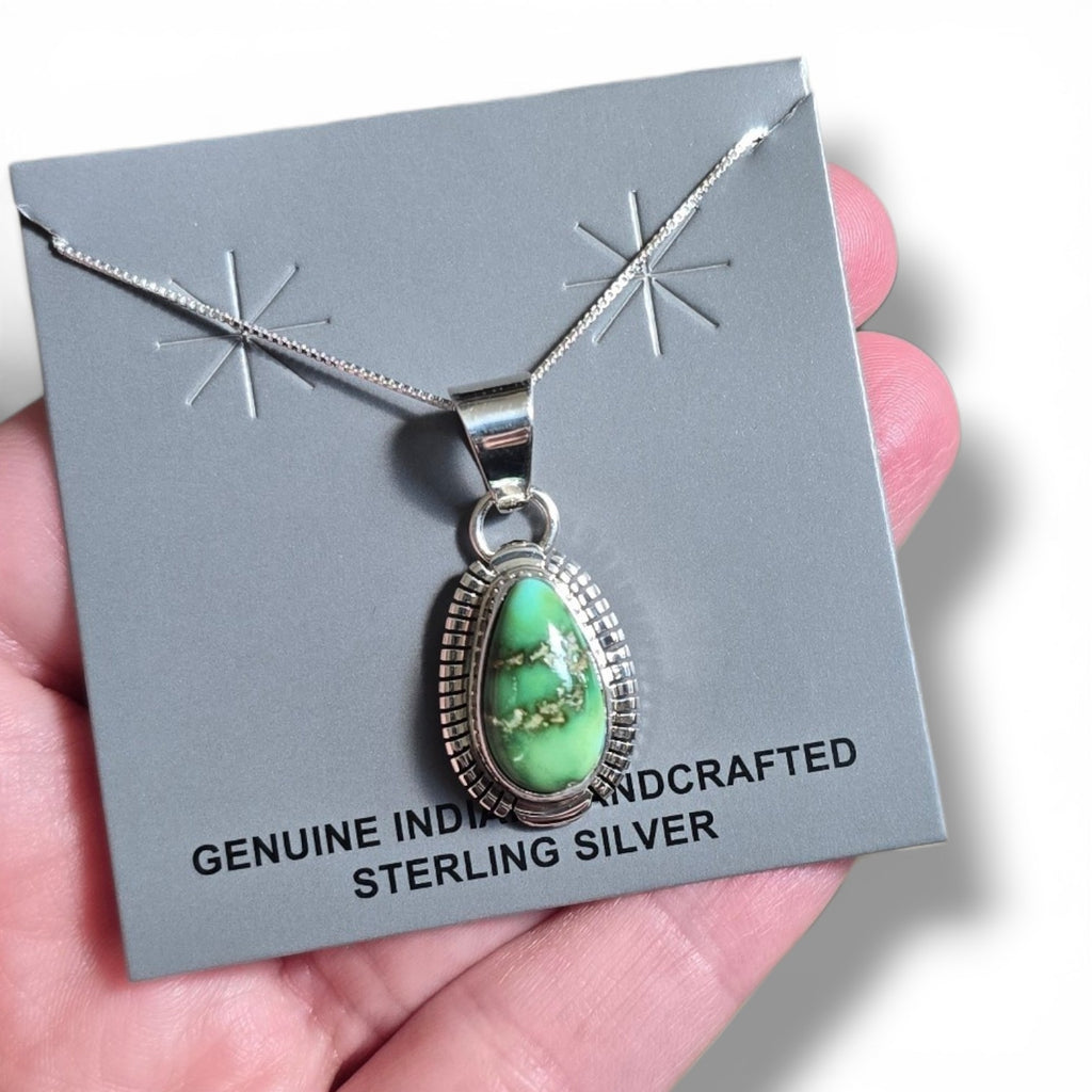 Native Made Sonoran Gold & Sterling Pendant With 18 inch Sterling Chain