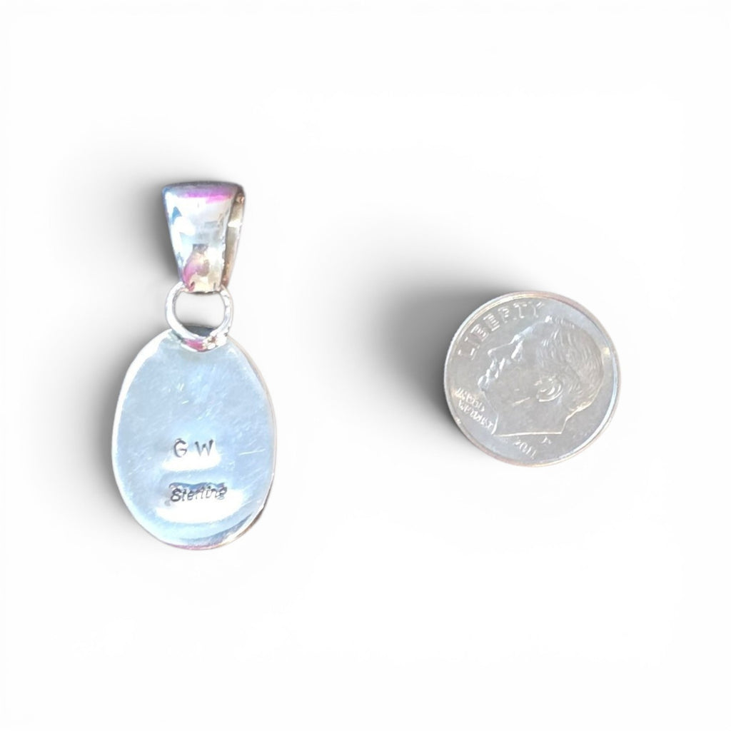 Native Made Royston Turquoise & Sterling Pendant