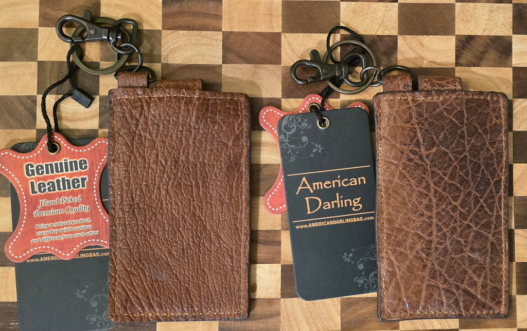 (Clearance) American Darling Brown Leather Key Chain Cardholder Wallet