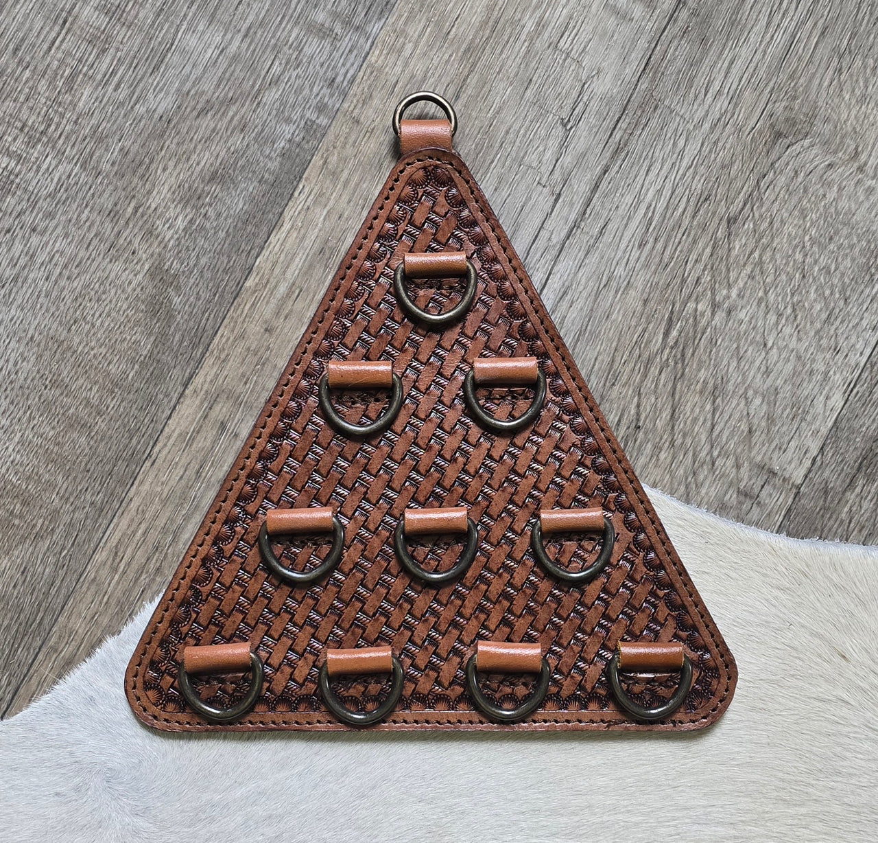 Tooled Leather Scarf/Wild Rag/Twilly Holder