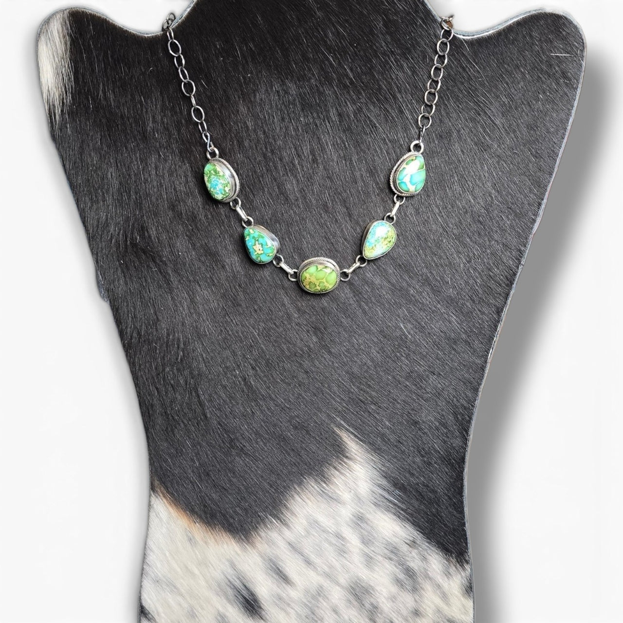 Native Made Sonoran Gold & Sterling Choker 15 inches