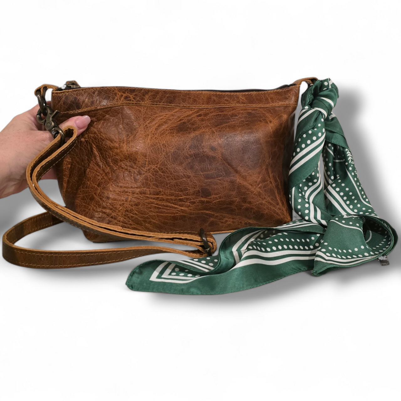 2 Ways to Wear Aged Leather Purse With 3 FREE Wild Rags