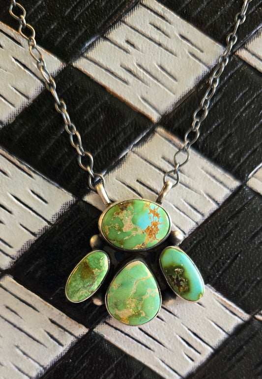Sonoran Gold Turquoise and Sterling Necklace