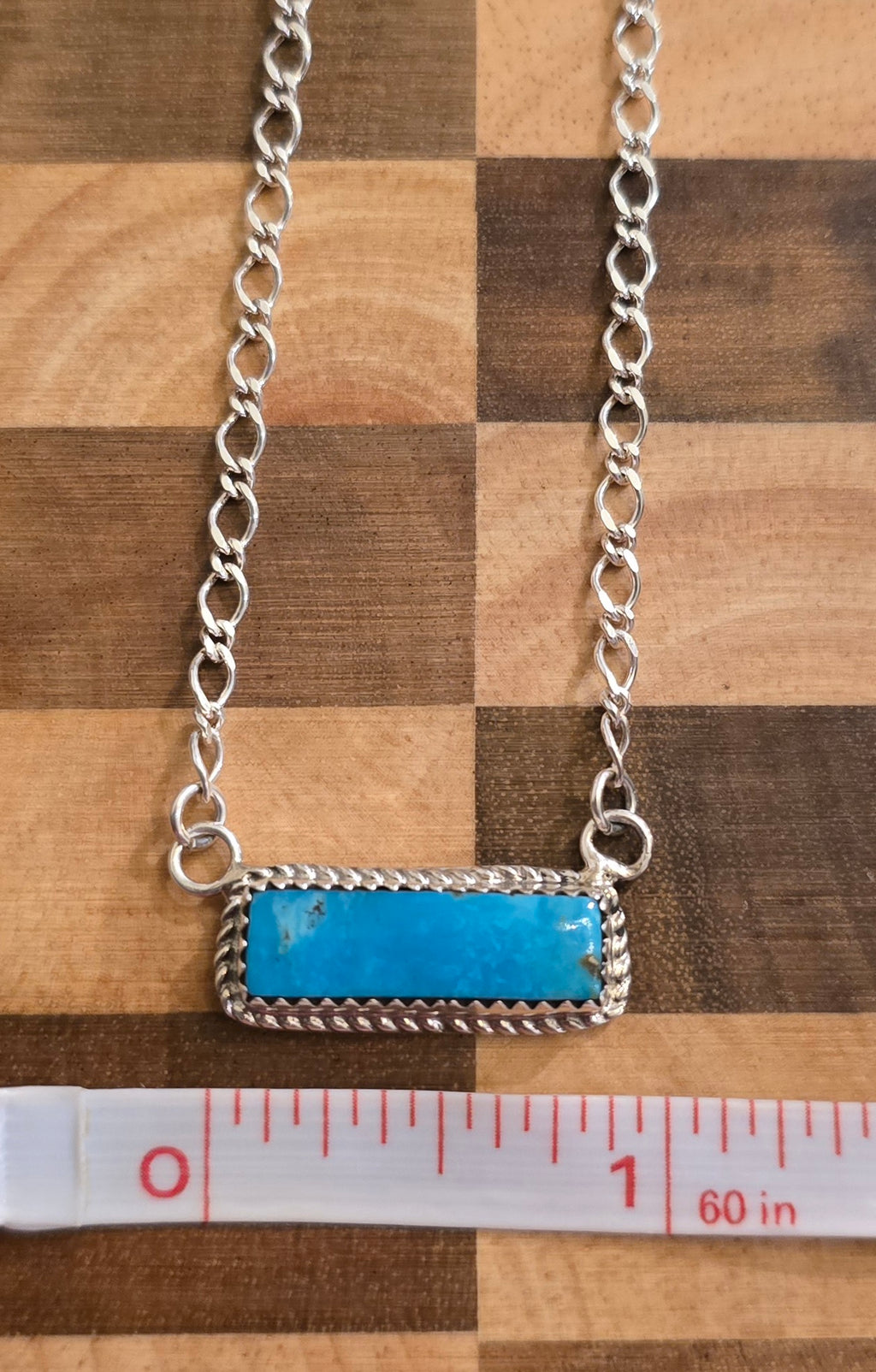 Kingman Turquoise and Sterling Necklace