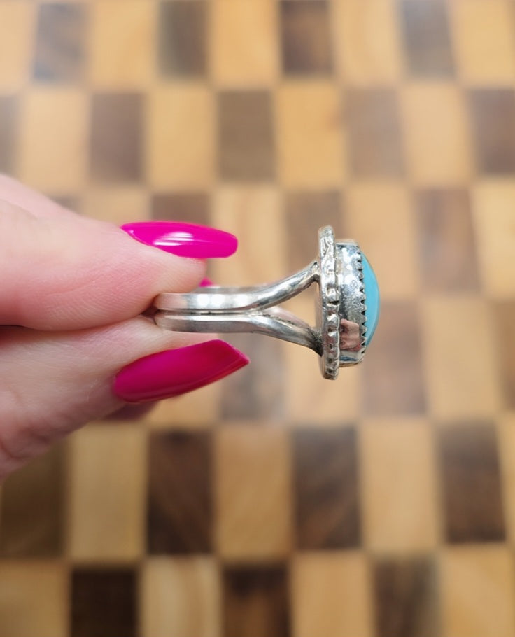 Turquoise & Sterling Ring Size 7.5