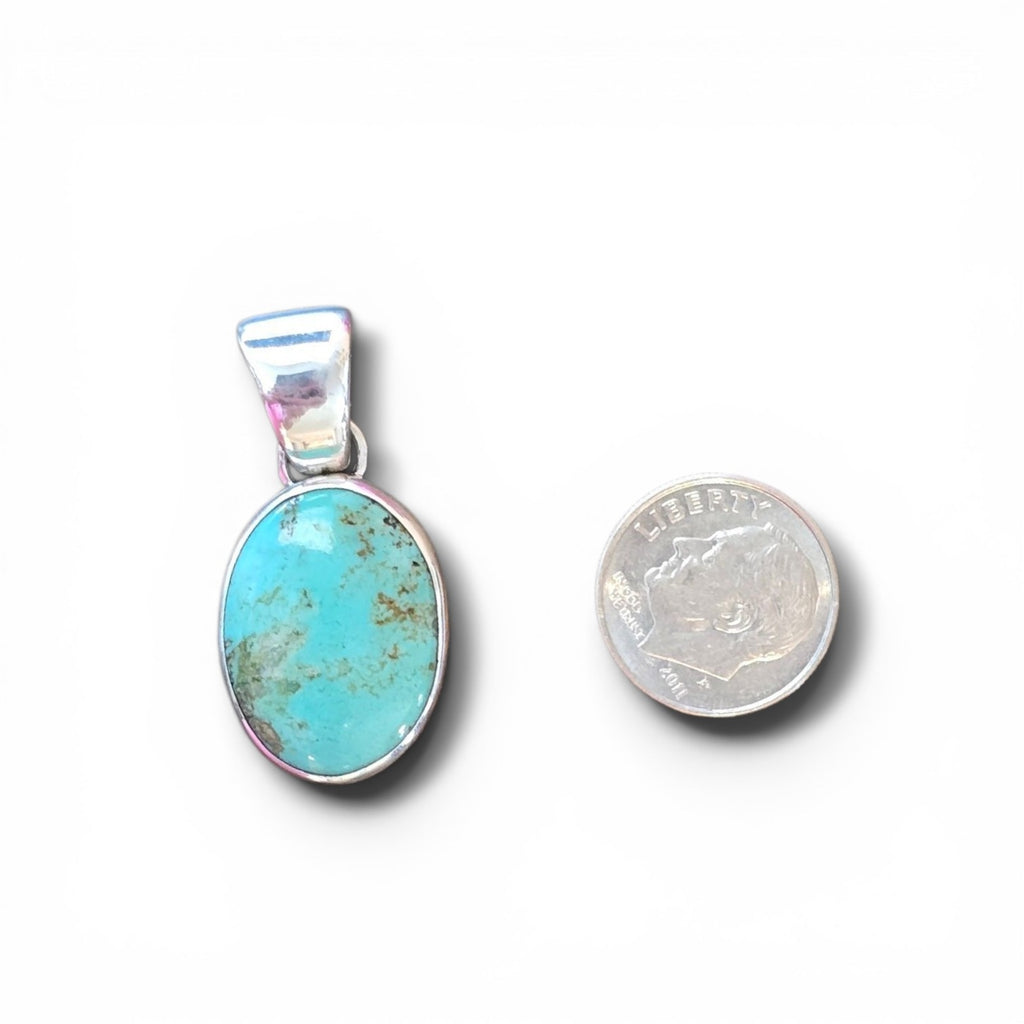 Native Made Royston Turquoise & Sterling Pendant