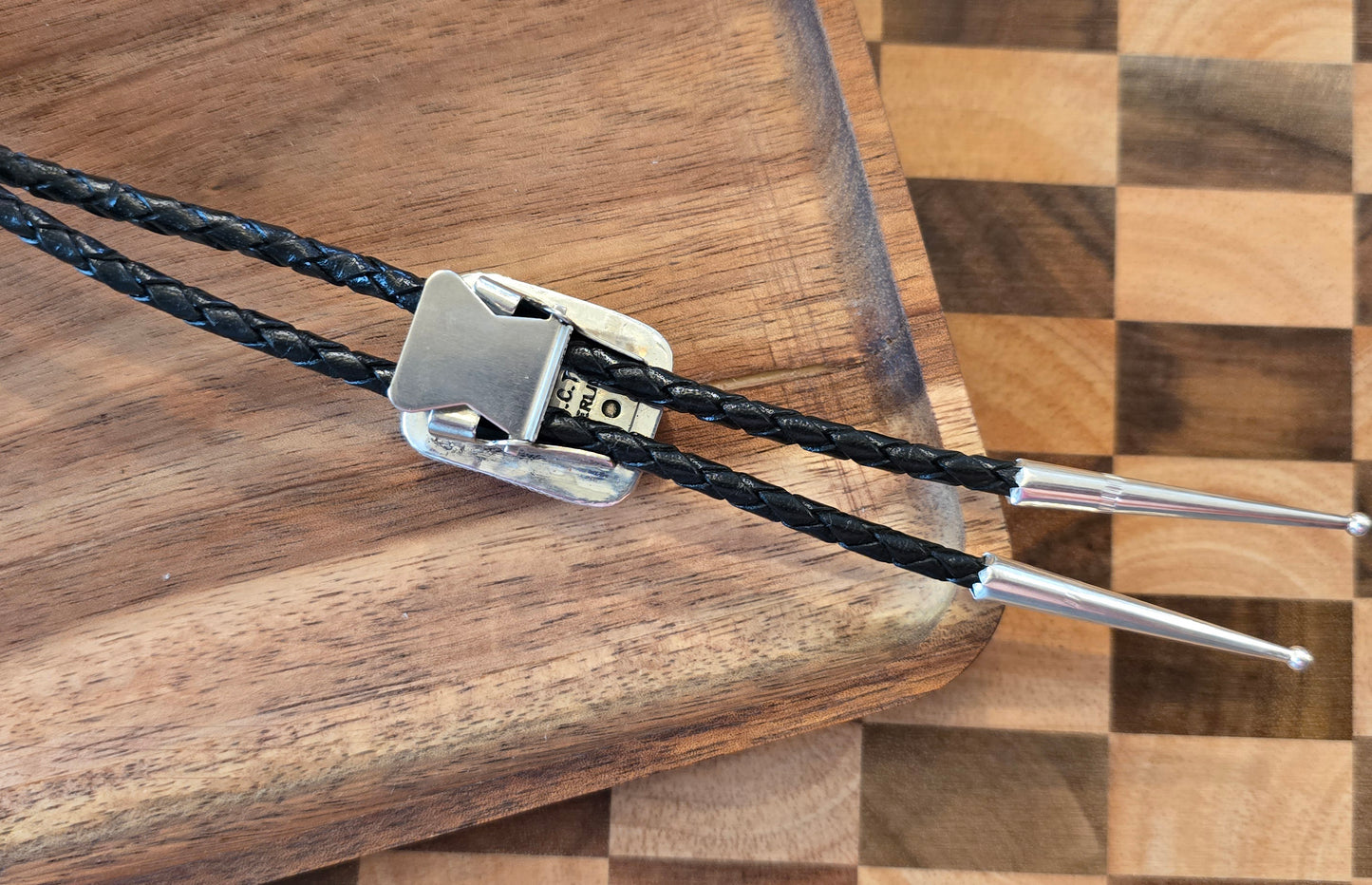 Turquoise, Sterling & Leather Bolo