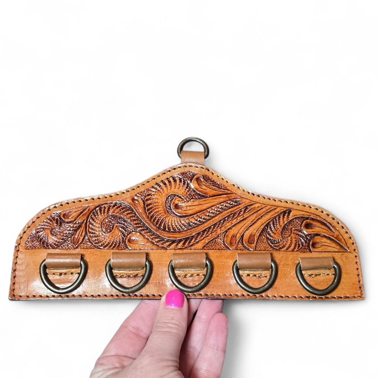 Tooled Leather Scarf/Wild Rag/Twilly Holder