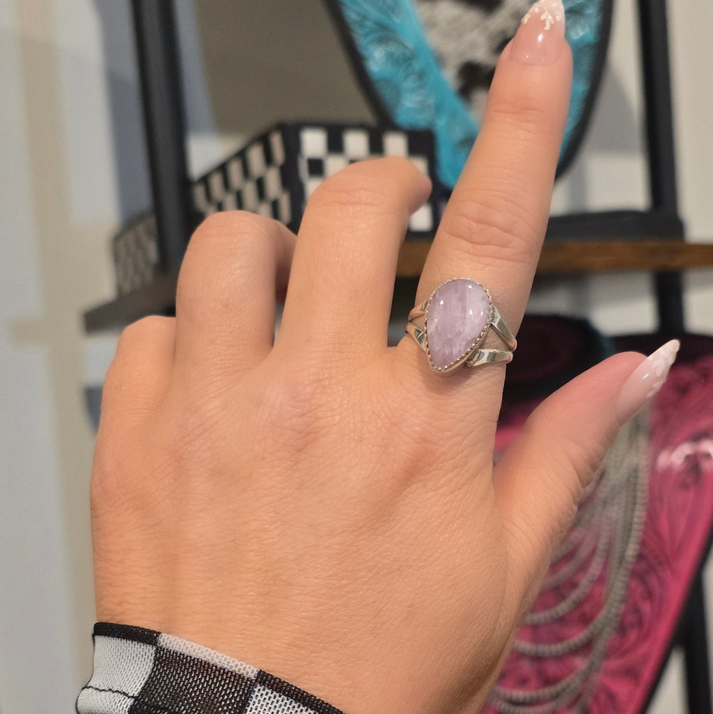Kunzite & Sterling Ring