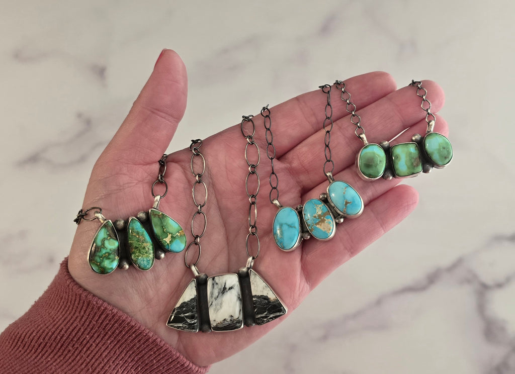 Blue Ridge Turquoise and Sterling  Necklace