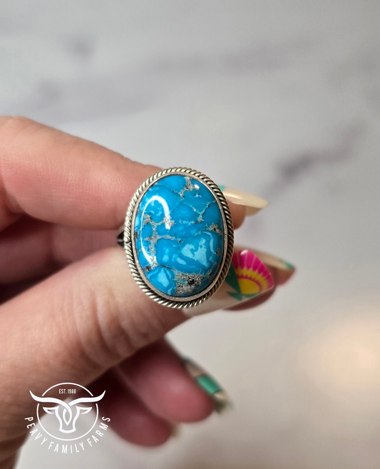 Kingman Turquoise and Sterling Size 6.5 *Includes a FREE Gift With Purchase