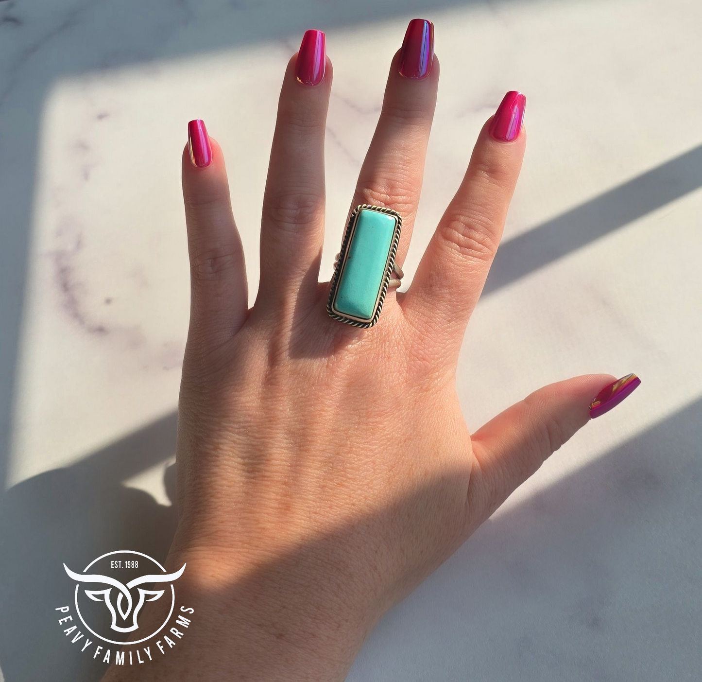 Kingman Turquoise and Sterling Adjustable Ring