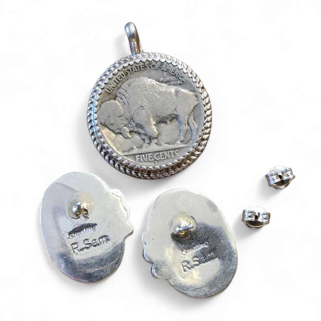 Red Spiny & Sterling Earrings