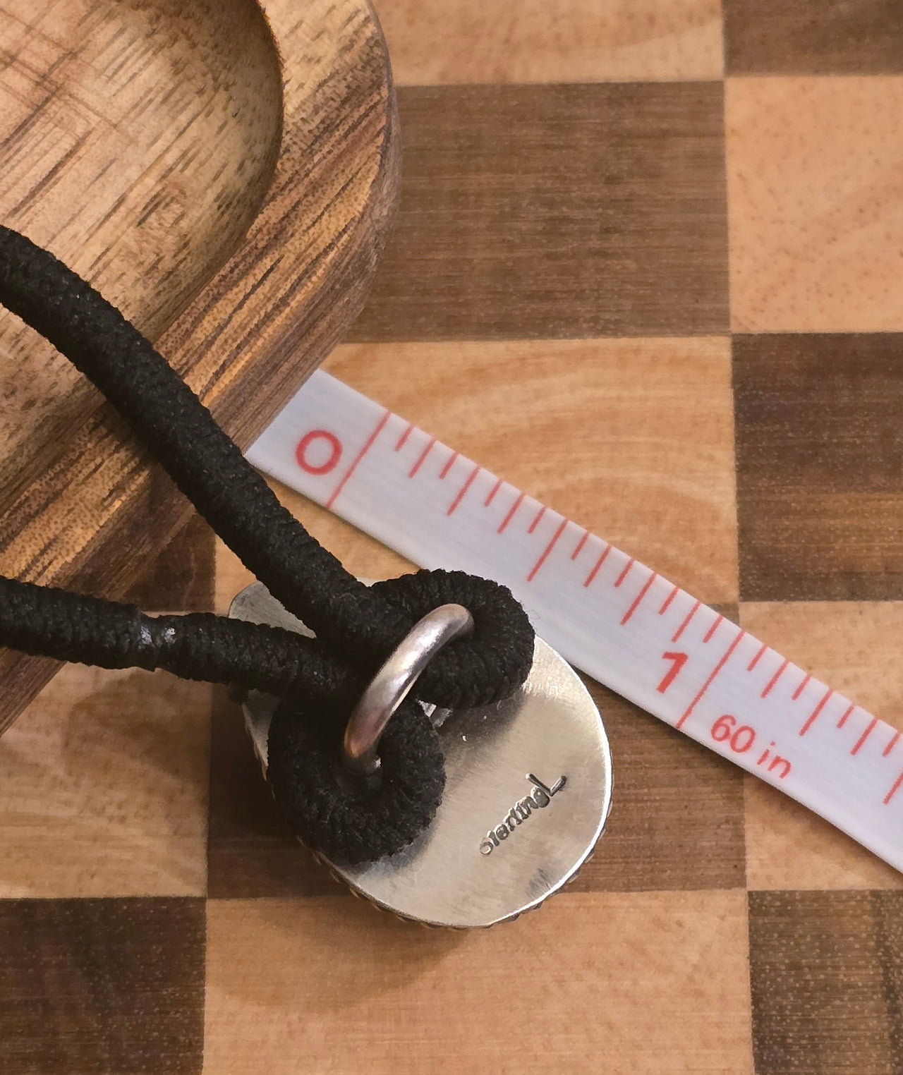 Turquoise & Sterling Hair Tie