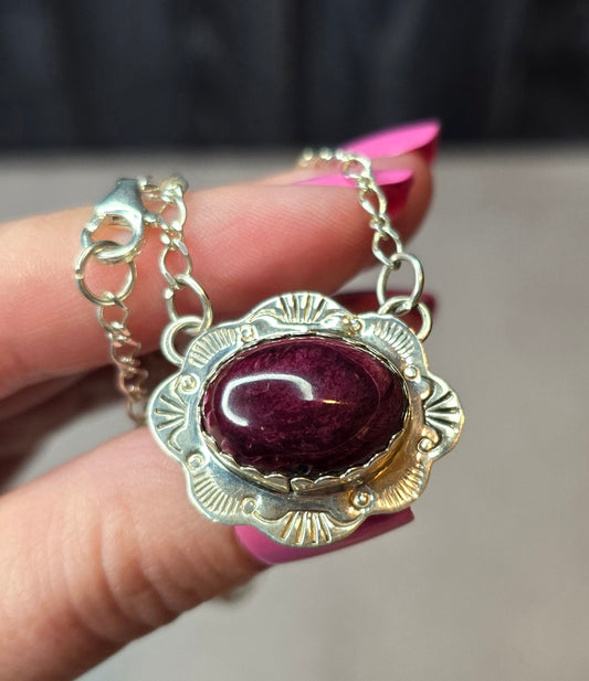 Purple Spiny and Sterling Necklace *Includes a FREE Gift With Purchase