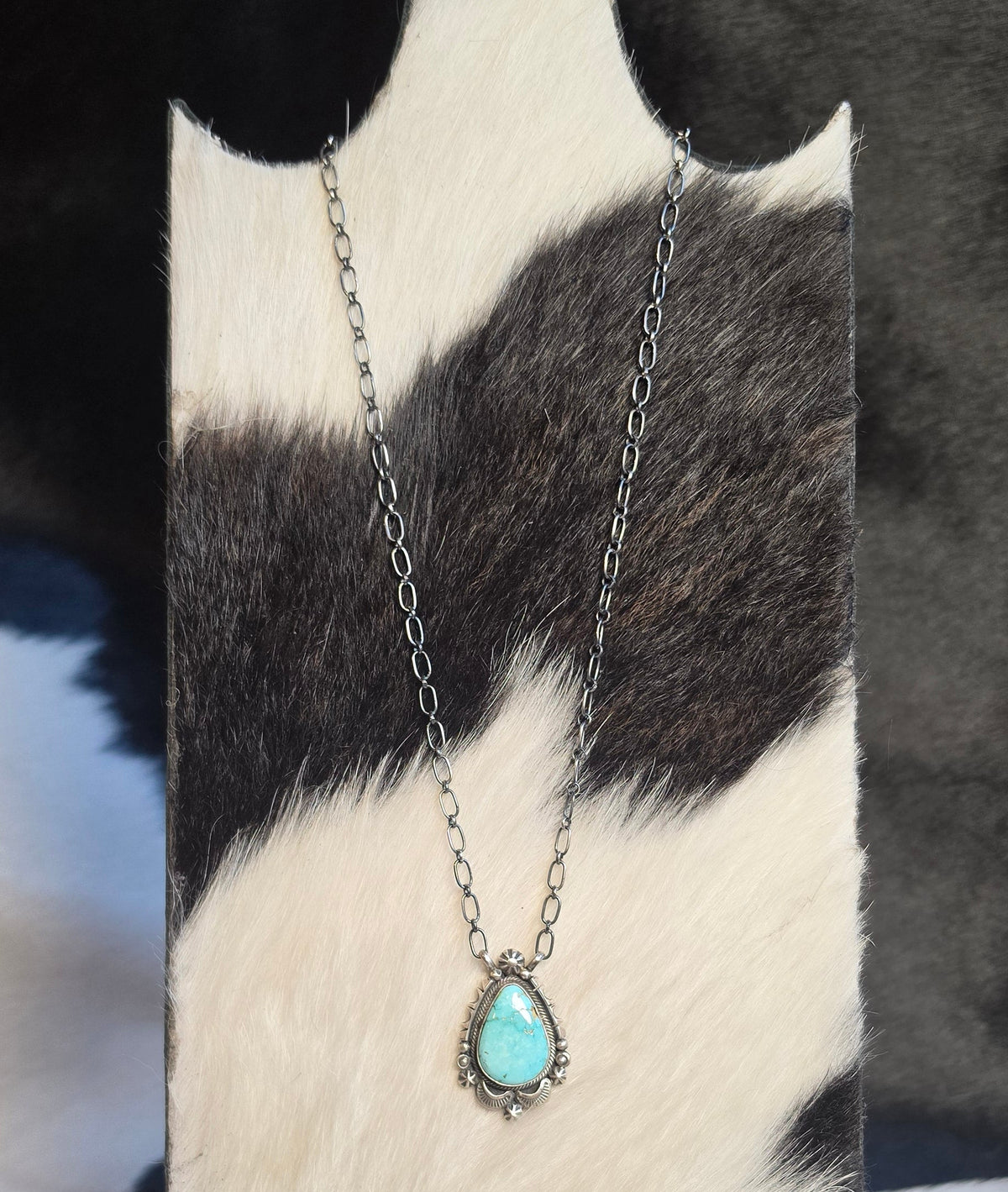 Native Made Sonoran Gold & Sterling Necklace 18 inches max
