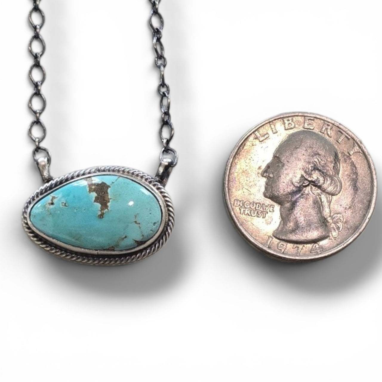Arthur Bruggeman Royston Turquoise & Sterling Necklace