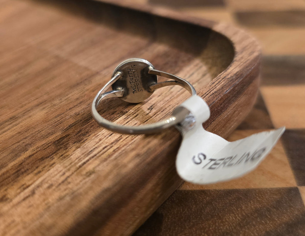 White Opal & Sterling Ring