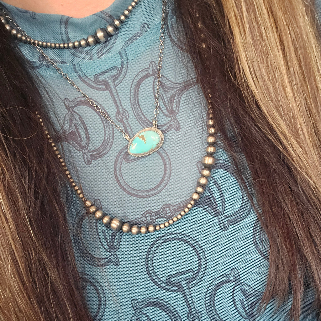 Arthur Bruggeman Royston Turquoise & Sterling Necklace