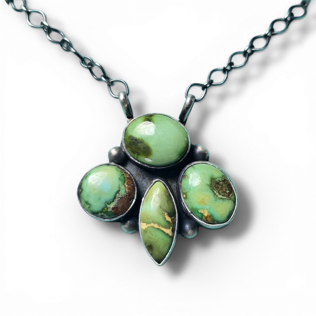 LeTricia Largo Sonoran & Sterling Cluster Necklace