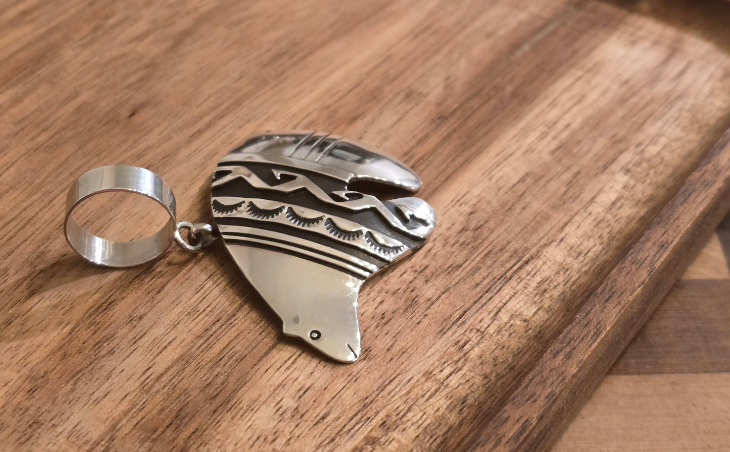 T&R Singer Bear Sterling Pendant