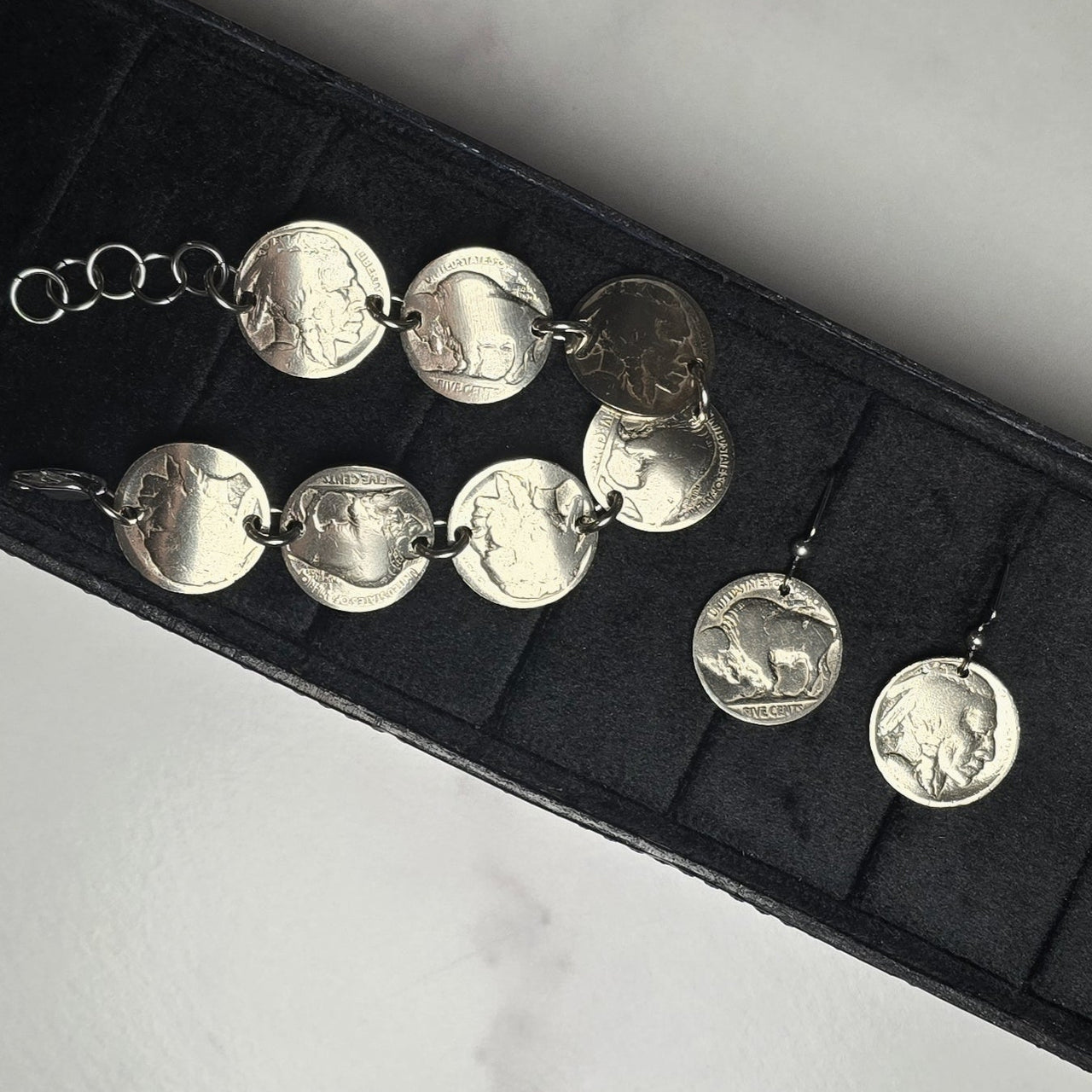 Buffalo Nickel Coin Bracelet or Earrings